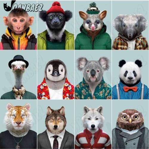 Gentleman Animal Diamond Painting Penguin 5D Diy Mosaic Elephant Cross Stitch Kit Embroidery Mosaic Home Decoration Gift