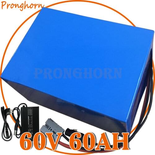 Free Tax Electric Bike 60V 20Ah 25Ah 30Ah 35Ah 40Ah 45Ah 50Ah 60Ah Lithium Scooter Battery for 1000W 2000W 3000W with 5A Charger