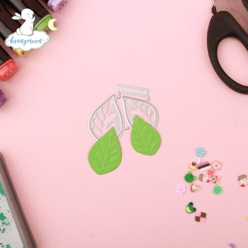 Bunnymoon Two Leaves Metal Cutting Dies Embossing Scrapbooking Stencil Craft Cut Dies For DIY Card Crafts Handmade