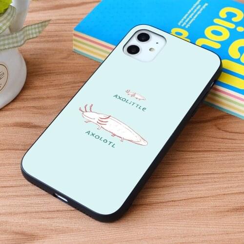 For iPhone Axolittle Axolotl Soft TPU border Apple iPhone Case