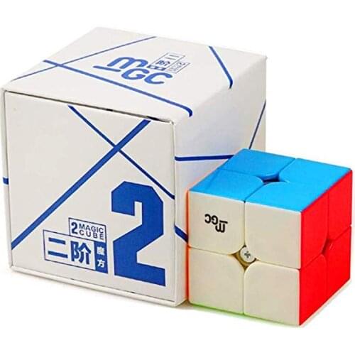 CuberSpeed YJ MGC 2X2 M Stickerless Speed Cube YJ MGC Magnetic 2X2X2 Magic Cube Puzzle