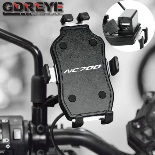 Phone Holder USB Charger For HONDA NC700 NC750 S/X Motorcycle GPS Navigation Mount Bracket X-Grip
