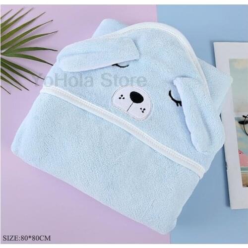 Baby Cartoon Elephant Towels Bathrobe Soft Comfortable Microfiber Blanket & Swaddling Solid Towel Cute Envelope Infant Blanket