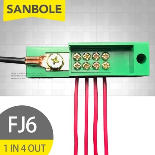 FJ6/JHD One In Four Out High Power Terminal Block Box Wire Connector And Parallel Device