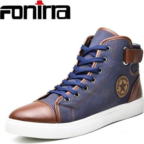 FONIRRA Unsexual Spring Casual Canvas Shoes High Top Vintage Breathable Patchwork Male Shoes Plus Size 45-47 Couple Shoes 800