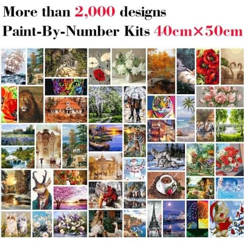 Mileelife Paintting By Numbers for Kids Adults DIY Beginner Oil Painting Kit Home Decoration