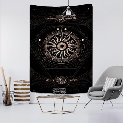 Wheel of Fortune Tarot Tapestry Wall Hanging Bohemian Hippie Tapiz Psychedelic Art Room Dormitory Home Decor