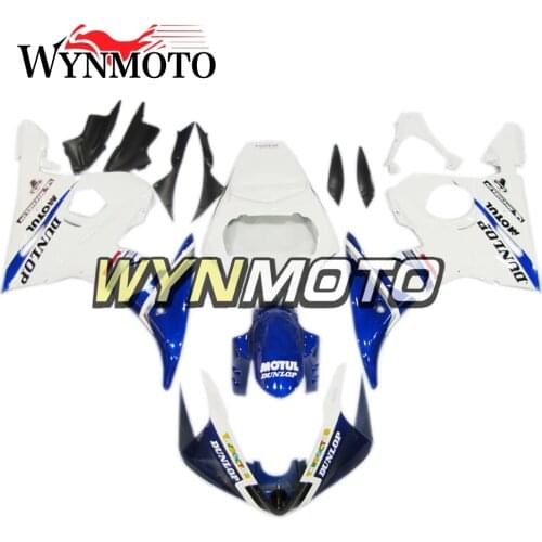 Complete ABS Injection Plastics Fairings For Yamaha YZF R6 Year 2005 Motorcycle Fairing Kit Cowlings Body Frames White Blue