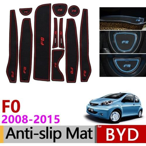 Anti-Slip Gate Slot Mat Rubber Coaster for BYD F0 2008 2009 2010 2011 2012 2013 2014 2015 FO Accessories Car Stickers Styling