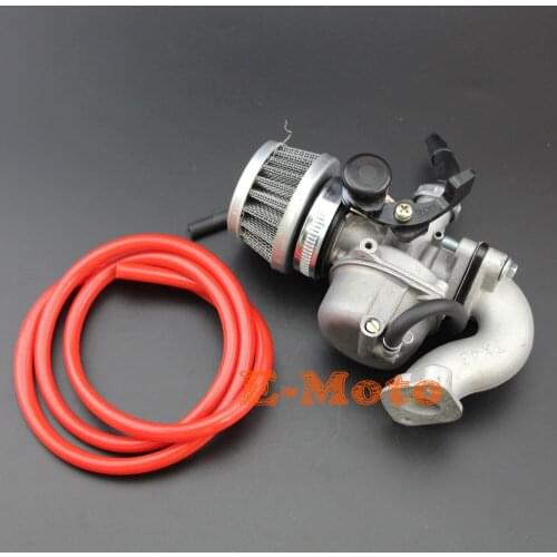 PZ19 Lever Choke Carburetor 90 110 125CC ATV TAOTAO For honda CRF Chinese Air Filter Intake Pipe With Red Tubing Free Shipping