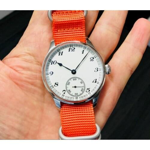 Sapphire crystal or Mineral glass 44mm GEERVO Enamel White dial Asian 6498 17 jewels movement Mens Mechanical watches GR46-20