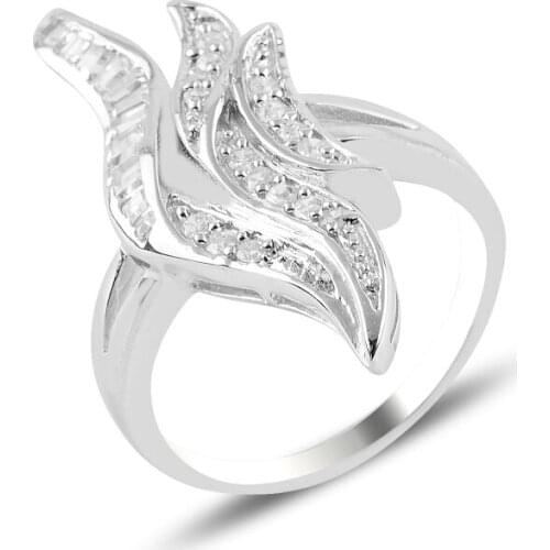 Silverlina Silver Zircon Stone Ring