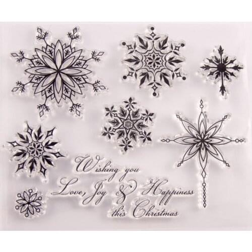 Snowflakes Clear Stamp /Seal for DIY Scrapbooking/photo Album Decorative Clear Stamp Sheets