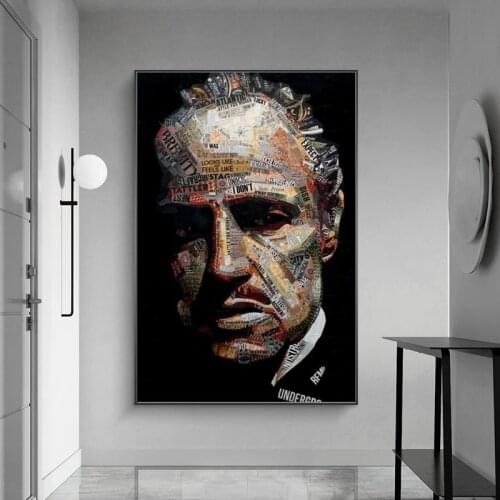 Godfather Modern Canvas Painting Godfather Abstract Posters and Print Nordic Cuadros Wall Art Picture for Living Room Home Decor