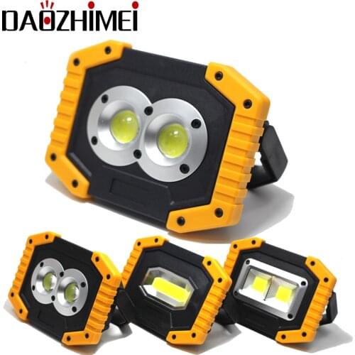 Led Work Lamp USB Rechargeable Worklight Portable Spotlight Flashlight 18650 Battery for Outdoor Camping Hunting Emergency