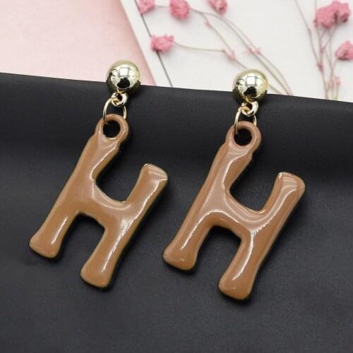 Bohemian Resin Acrylic Stud Earrings for Women Unique Design H Shape Statement Earrings Wedding Brincos Oorbellen Bijoux Jewelry