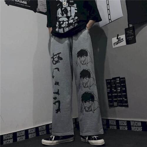 2021 Spring Autumn Goth Pants Women Wide Leg Streetwear High Waist Oversized Trousers Womans Straight Punk Pants Korean Fashion