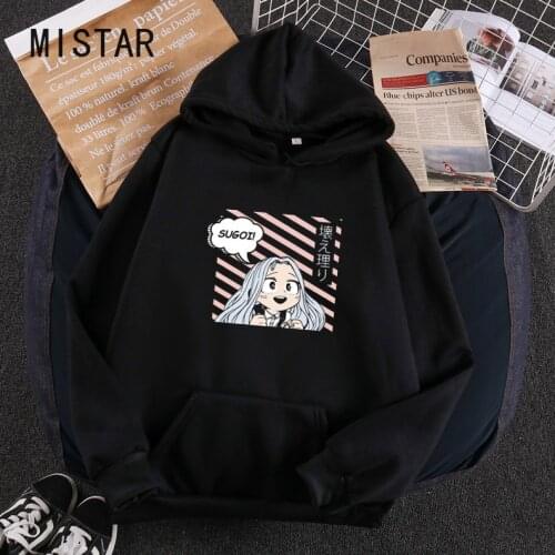 Anime Girl Women Hoodies Pullover Funny My hero Academia Sweatshirt Women Fashion Tops Oversized Long Sleeve Hooded Streetwear