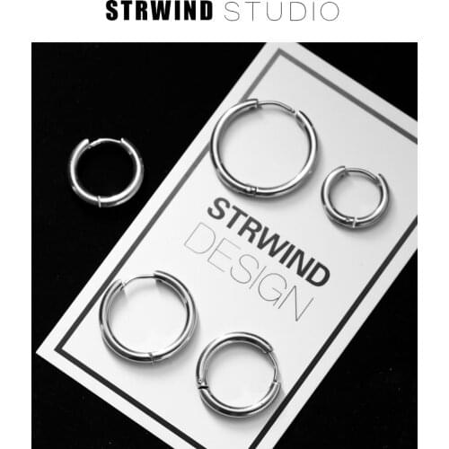 2021 New Allergy Free Titanium Steel Earrings Fashion Simple Earring Hip Hop Earrings for Woman Man Eardrop Ear Stud Jewelry
