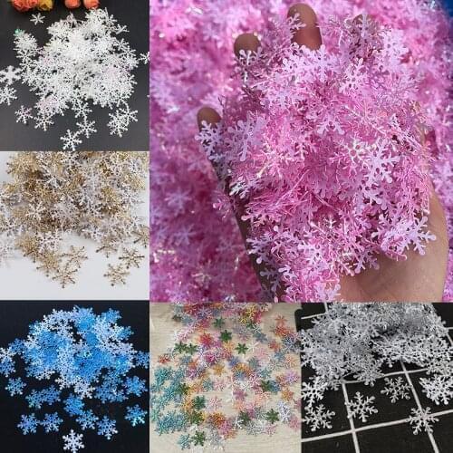 300 pieces/lot snowflake Appliques Wedding Christmas decoration craft DIY Ornaments Home Garden Decor Xmas Tree Decoration