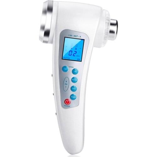 4 in 1 1Mhz 3Mhz Ultrasonic Photon ION Beauty Equipment For Deep Cleaning Anti-wrinkle Skin Rejunvenation Vibration Massage