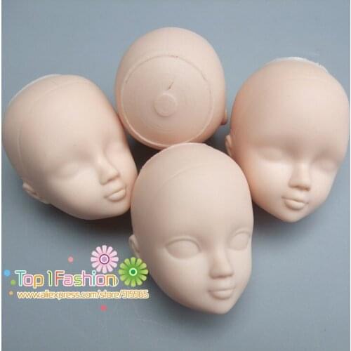 5pieces Plastic Practice Makeup Doll Head 1:6 Eyelid DIY Heads fits For Barbies doll head Make Up