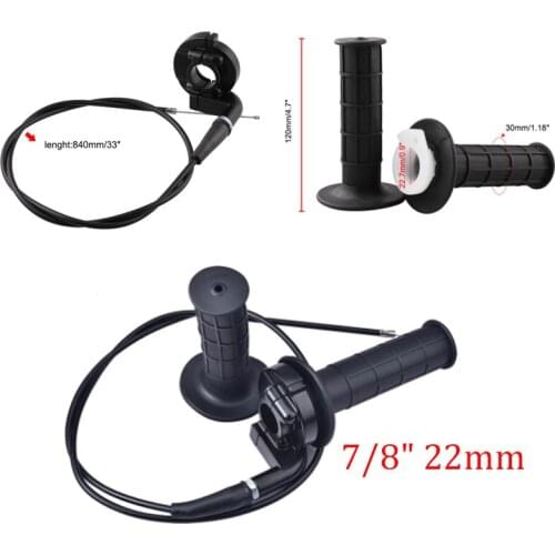 7/8" 22mm Motorcycle Dirtbike Twist Throttle Accelerator Handle Grips and Cable Set Hand Grips Accessories