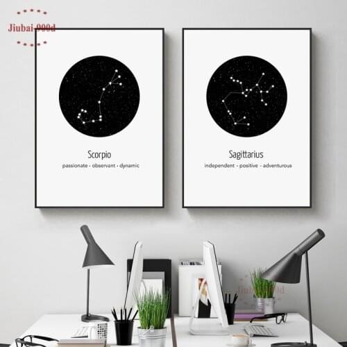 Astrology Decoration Poster Canvas Art Print Painting Poster,Paintings On The Wall Pictures Home Decoration Wall Art SAN40
