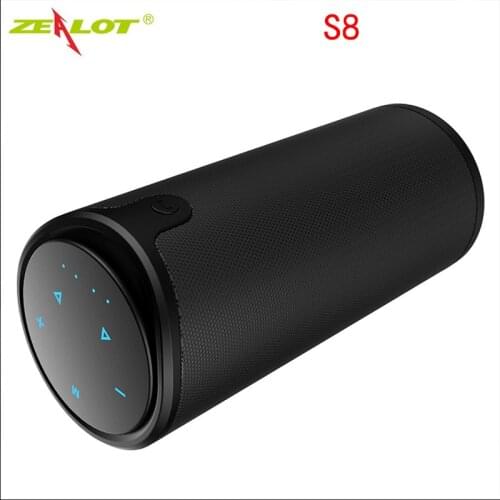 ZEALOT S8 Bluetooth Speaker Stereo Wireless Outdoor Column Waterproof Speaker Portable Powerful Subwoofer Long Playback Time