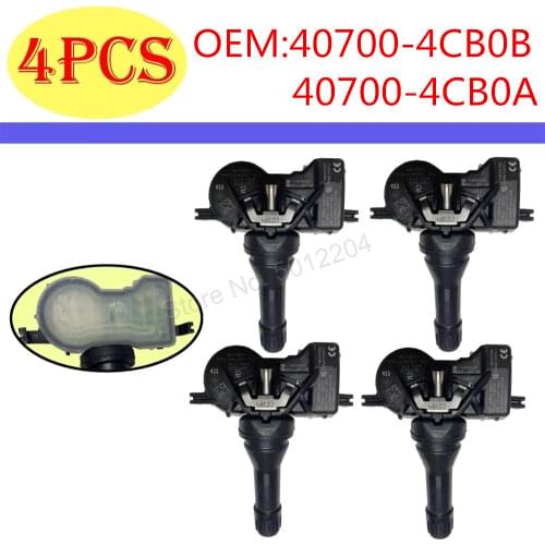 4 pcs 40700-4CB0B 40700-4CB0A For 2016 2017 Nissan Armada For Nissan qashqai j11 TPMS Sensor Tire Pressure Monitor 433MHZ
