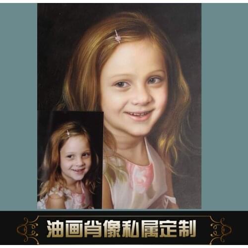 Artist TOP custom picture photo Hand-painted original oil painting on canvas --good quality - best birthday festival present