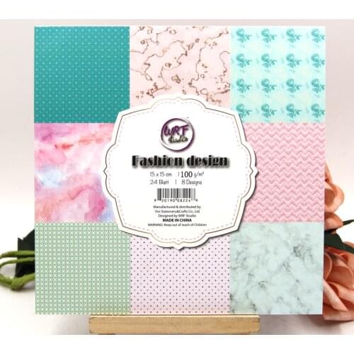 KLJUYP 24 Sheets Fashion Design Scrapbooking Pads Paper Origami Art Background Paper Card Making DIY Scrapbook Paper Craft