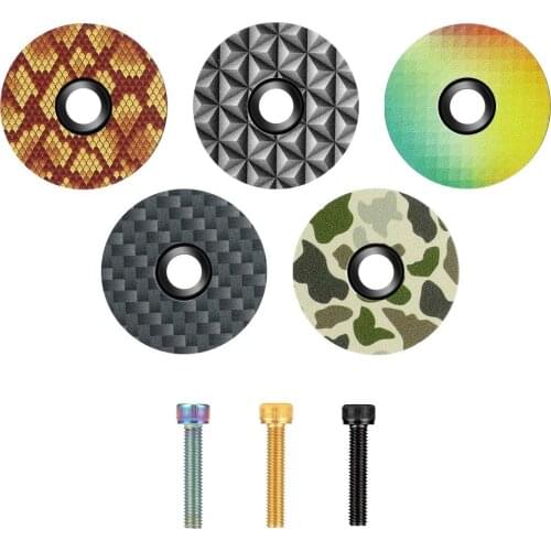 MTB Road Bike Bowl Cover Bicycle Stem Top Cap For 28.6mm Fork Tube Headset Cap M6x30 Screw Bike Accessories