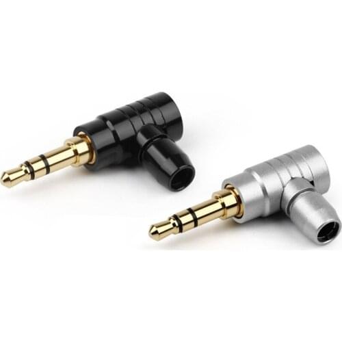 L Type Earphone Plug Jack 3.5 mm Gold Plated Audio Adapter 3 Poles Headphone Connector For Consumer Electronics Digital Cables