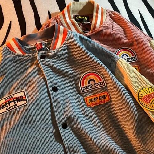 2021 Spring and Autumn velvet jacket men baseball uniform students casual couple oversized jacket korean fashion Embroidery coat