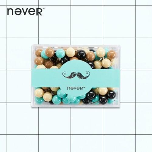 NEVER Thumbtack Box Color Nails Round Nails The New Color Creative 120PCS 1BOX