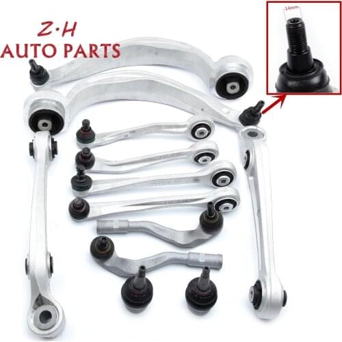 New M14 12Pcs Aluminium Control Arm Arms Ball Joint Suspension Kit For Audi A4 B8 S4 A5 Q5 RS4 RS5 8K0 407 509 A 8K0 407 693 S