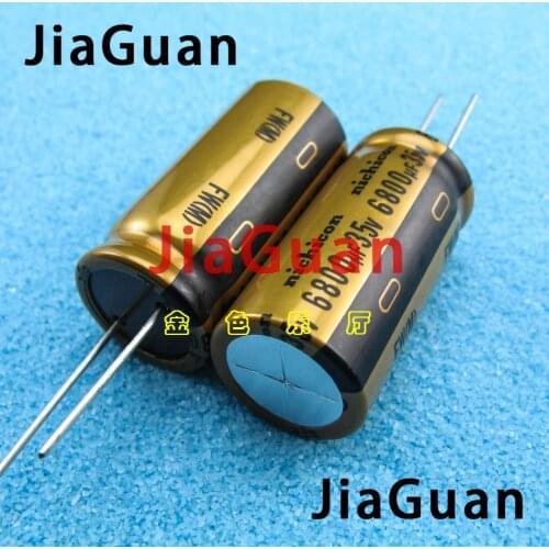 2pcs NEW NICHICON FW 6800UF 35V 20X41MM 35V 6800UF audio Electrolytic Capacitor 35V6800uF filter amplifier 6800uF/35V