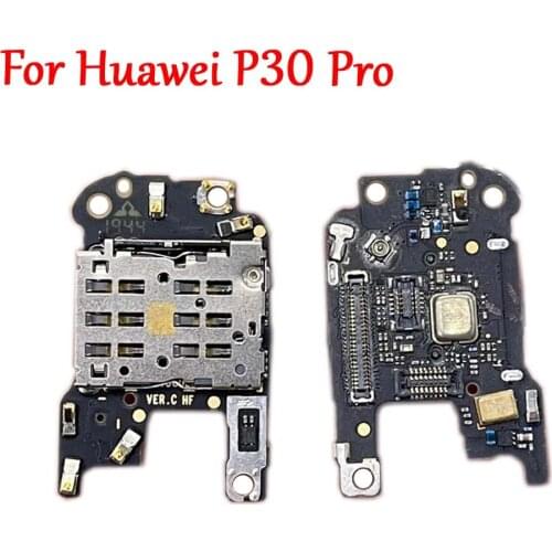 Original For Huawei P30 Pro VOG-L09 VOG-L29 VOG-L04 Full Work SIM Card Reader Connector Board Tested with Microphone
