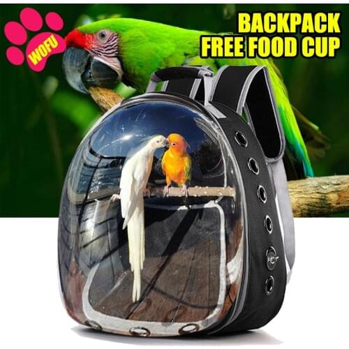 WOFUWOFU Outdoor Bird Backpack,Bird Cage,Breathable Parrots Cage Airy Travel Bag,Easy Cleaning Pet Supply,Bird Lovers