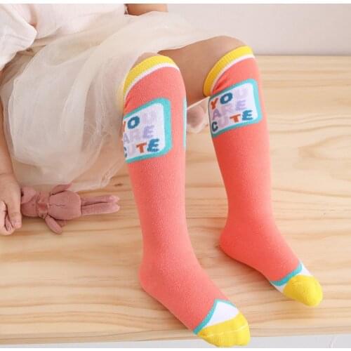 Spring And Summer Childrens Tube Socks Cotton Girls Stockings Baby Boys Boys Cotton Socks Student Calf Socks Pile Pile Socks