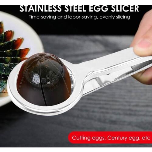 Stainless Steel Egg Slicer Wedger Kitchen Hard Boiled Eggs Cutter practical Cutter high hardness Easy to Clean Space Saving