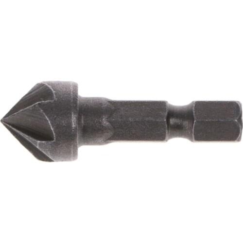 6 Flute Countersink Drill Bit 90 Degree Point Angle Chamfer Cutting Woodworking Tool