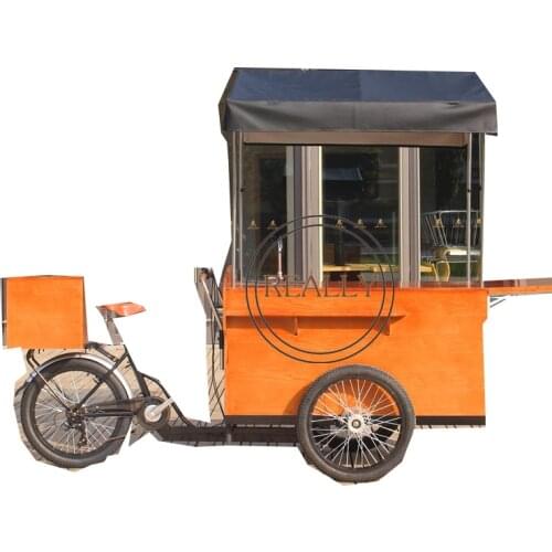3 Wheel Classical Coffee Bike With Water Tank Cash Box Electric Tricycle Mobile Food Cart For Sale