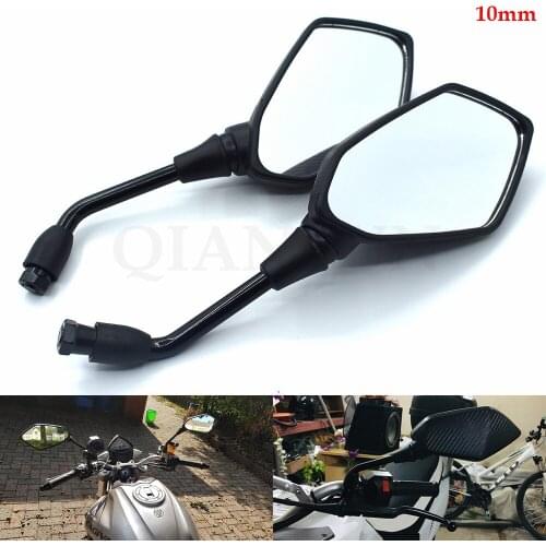 Universal 10MM Motorcycle Handlebar Rear View Side Mirror Rearview Mirrors for Honda CB500X CB500X CB 500X 2013-2014 black
