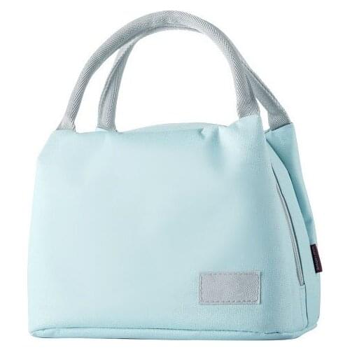 10PCS / LOT Thickened Aluminum Foil Insulated Waterproof Insulated Lunch Bag Canvas Portable Bag Pure Color Bento Handbag