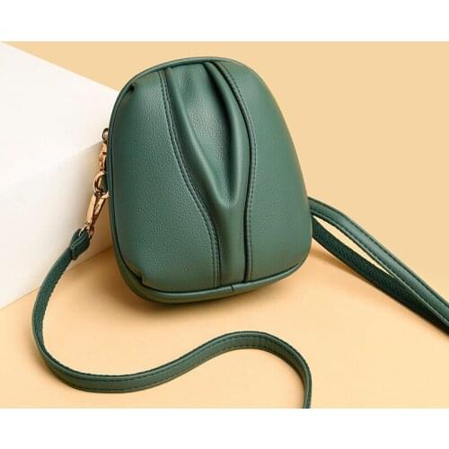 WOONAM Women Fashion Handbag Split Leather Casual Small Purse Shoulder Crossbody Phone Holder