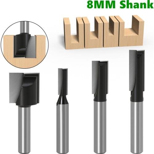 1pc 8mm CNC milling cutter endmill for wood Cleaning bottom Engraving Bit solid carbide router bit Woodworking Tools