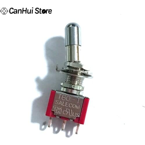 1PCS SH T8013-LKBQ Locking Lever 3Pin 2Position ON-ON SPDT Mini Toggle Switch Rocker Switch T8013 6mm 3A/250VAC Self Locking HOT