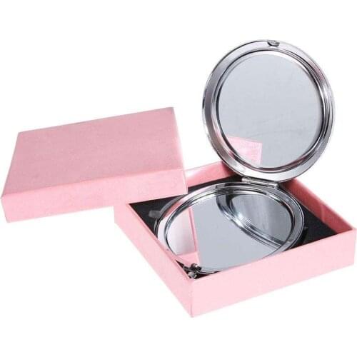 20pcs Gift Boxes for 70mm Round Compact Mirror Pink Paper Square Packaging Boxes Party Favor Pocket Mirror Gift Box Case 86x86mm